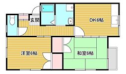 ハイツK 2DKの間取図画像
