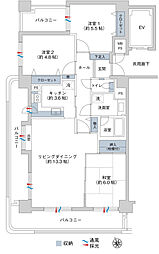 ライオンズマンション美原 3LDKの間取図画像