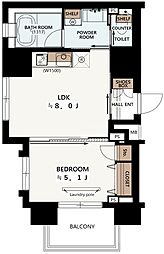 D'クラディアイヴァン御茶ノ水 1LDKの間取図画像