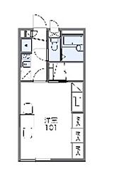 北総鉄道 西白井駅 徒歩11分の賃貸アパート 1階1Kの間取り