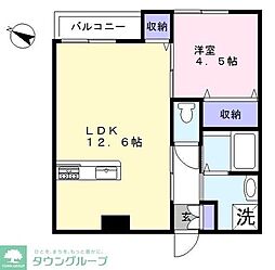 ＳＯＮＯＲＡ滝不動 3階1LDKの間取り