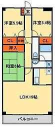 東葉高速鉄道 八千代緑が丘駅 徒歩4分の賃貸マンション 10階3LDKの間取り