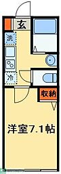 鎌ケ谷共同住宅 1Kの間取図画像
