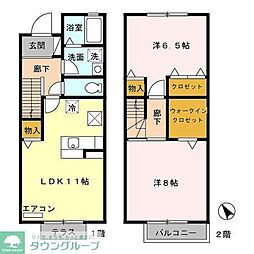 アルカディア 2LDKの間取図画像