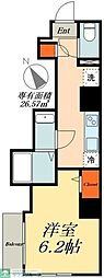 スカイグランデ市川 1Kの間取図画像