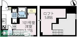 ライゼスト新松戸西 ワンルームの間取図画像