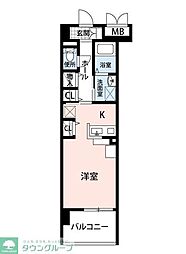 ハンプトン 1Kの間取図画像