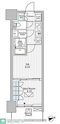 パークアクシス市川 1DKの間取図画像