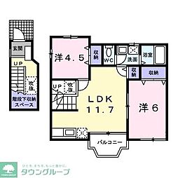 アルカディアワン 2LDKの間取図画像