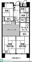 ビレッジハウス成田吾妻タワー 3SDKの間取図画像