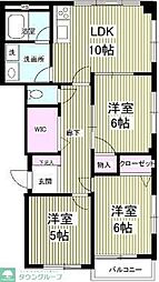 アジュール松戸 3LDKの間取図画像