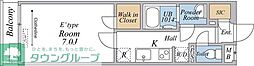 リブリ・スカイブルー 1Kの間取図画像