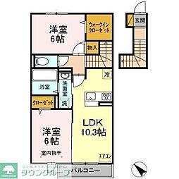グランシエラ 2LDKの間取図画像
