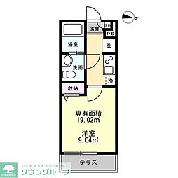 SAIL五香南 1Kの間取図画像