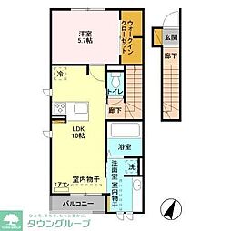 アグスタ初石 1LDKの間取図画像