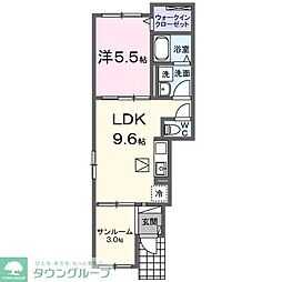 グランテラス 1LDKの間取図画像