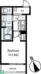 GRADUS北初富 1Kの間取図画像