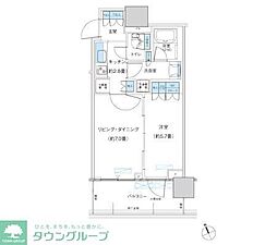 パークシティ柏の葉キャンパスザ・ゲートタワーウエスト 1DKの間取図画像