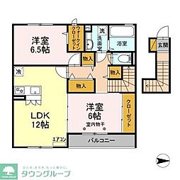 エルベドゥカバロ 2LDKの間取図画像