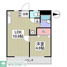 三協コーポ 1Kの間取図画像