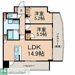 BrilliantViewCentralPark 2LDKの間取図画像