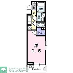 クレアーレ成田2 1Kの間取図画像