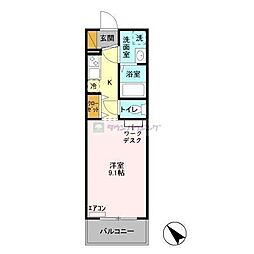 Magnoliacourt 1Kの間取図画像