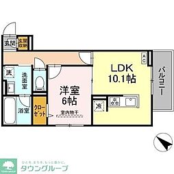 Wisteria 1LDKの間取図画像