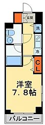 S-FORT船橋本町 1Kの間取図画像