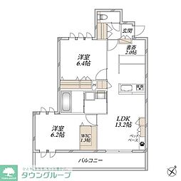 フィオーレ・ディ・バンブー 2SLDKの間取図画像