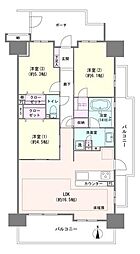 川口ティーブルー 3LDKの間取図画像