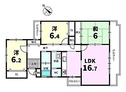 ライフコート深井2号棟 3LDKの間取図画像