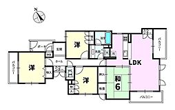フォルム池田五月丘 4LDKの間取図画像