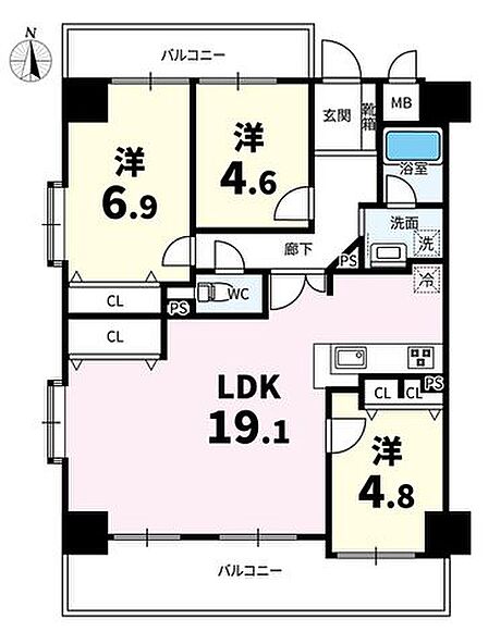三方角部屋です！