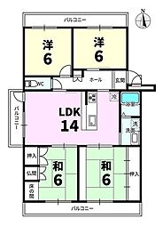 ソシエール谷田 4LDKの間取図画像