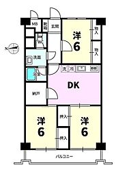 マンションサニークレスト札幌 3SLDKの間取図画像