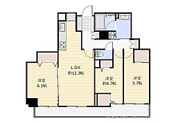 間取図画像 3LDK