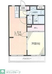 エポック宮前平 1LDKの間取図画像