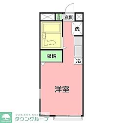 ガーデンハイツ新横浜 ワンルームの間取図画像