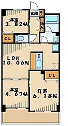 グリーンシティ宮前 3LDKの間取図画像