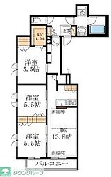 I・S・O NAKAYAMA 3LDKの間取図画像