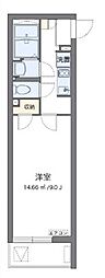 レオパレスクレイノツインダイヤ 1Kの間取図画像