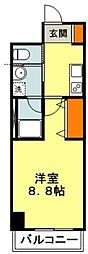 Gforest宮前平 1Kの間取図画像