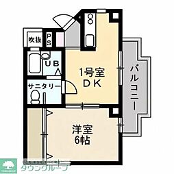 OkurayamaHills 1DKの間取図画像