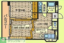 梅が丘森ビル 1LDKの間取図画像
