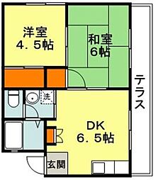 メゾン辰巳 2DKの間取図画像