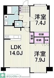 ユートビル 1LDKの間取図画像