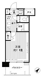 アルテーヌ新横浜 1Kの間取図画像