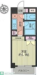 エアフォルク鷺沼 1Kの間取図画像
