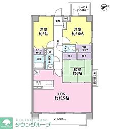 ラグジュアリヒルズ松見町 3LDKの間取図画像